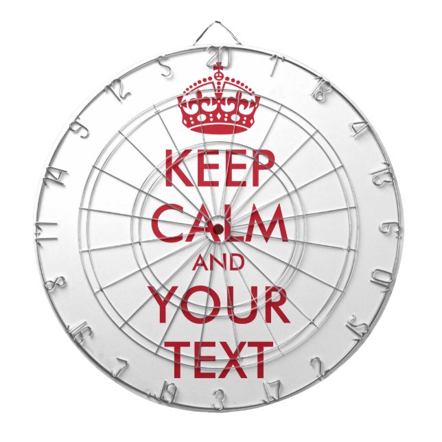 CALM und IHRER TEXT behalten Dartscheibe (vorne)