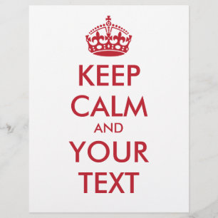 CALM und IHRER TEXT behalten Flyer