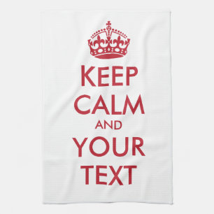 CALM und IHRER TEXT behalten Geschirrtuch