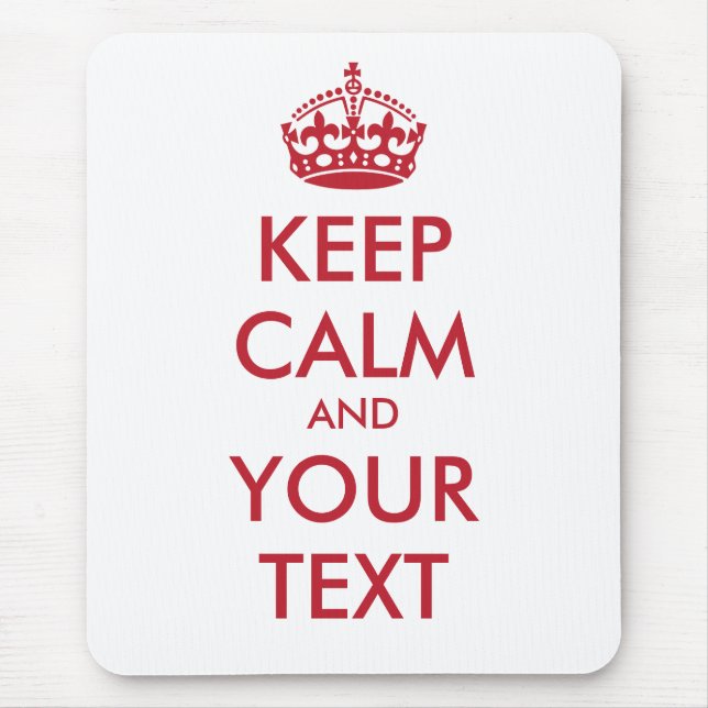 CALM und IHRER TEXT behalten Mousepad (Vorne)