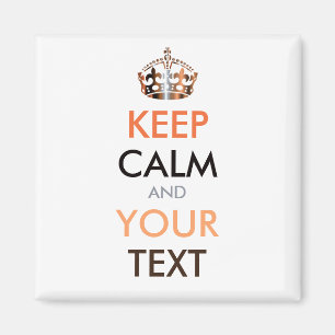 CALM und IHRER TEXT behalten - personalisierter Te Magnet