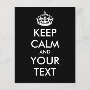 CALM UND IHRER TEXT behalten - SCHWARZER Hintergru Flyer