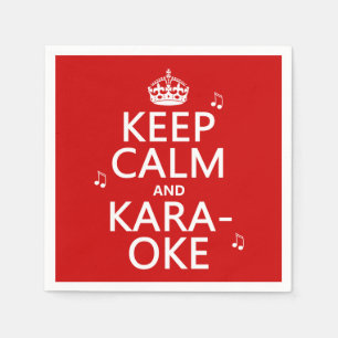 Calm und Karaoke behalten (Farbe anpassen) Serviette