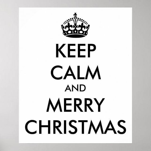 CALM und MERRY CHRISTMAS behalten - Hintergrund än Poster (Vorne)