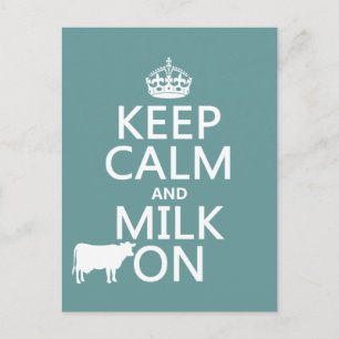 Calm und Milk On (Kühe) behalten (in allen Farben) Postkarte