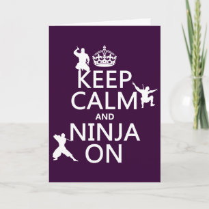 Calm und Ninja On behalten (in beliebiger Farbe) Karte