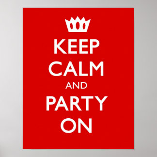 CALM UND PARTY behalten Poster