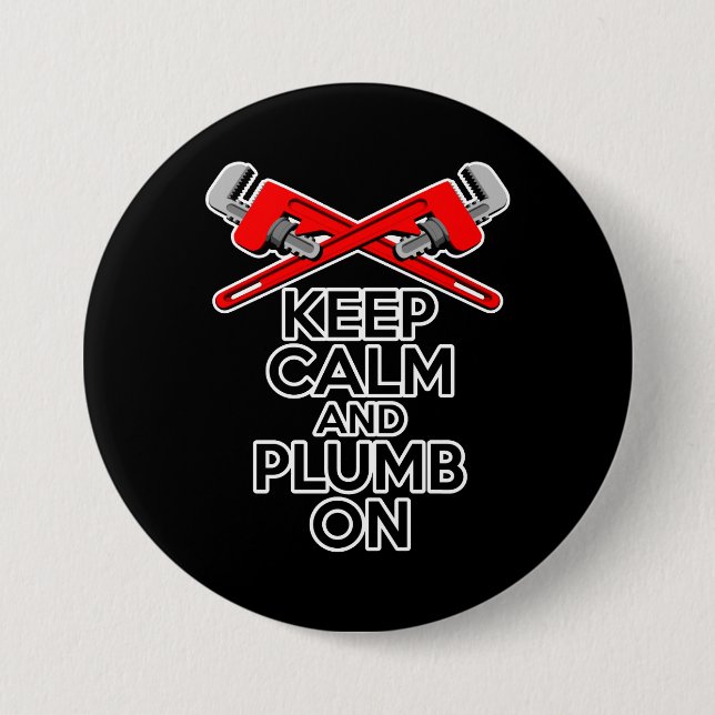 Calm und Plumb auf behalten Button (Vorderseite)