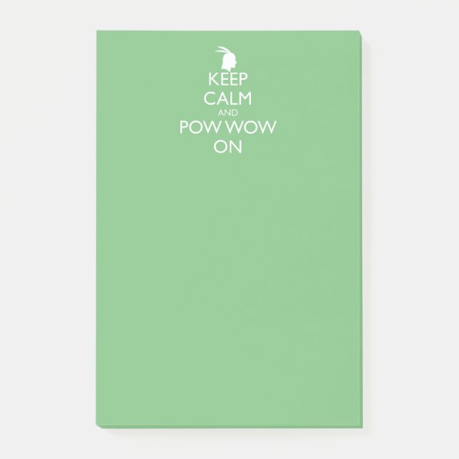 CALM UND POW WOON behalten Post-it Klebezettel (Vorderseite)