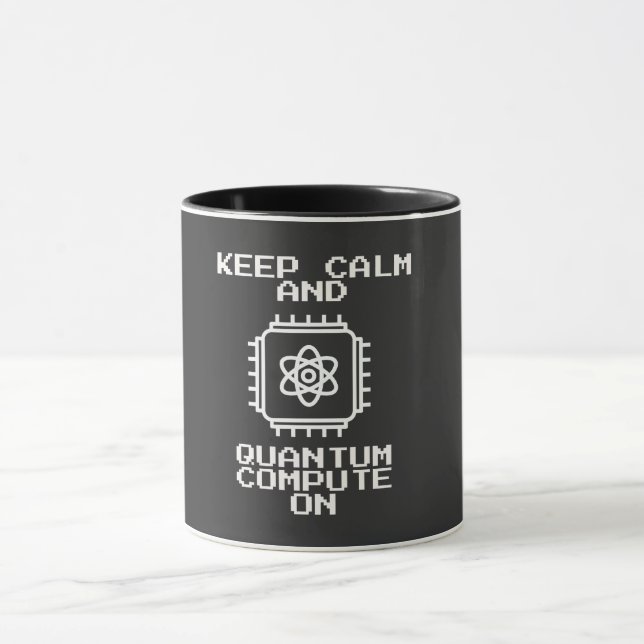 Calm und Quantum Computing behalten Tasse (Zentrum)
