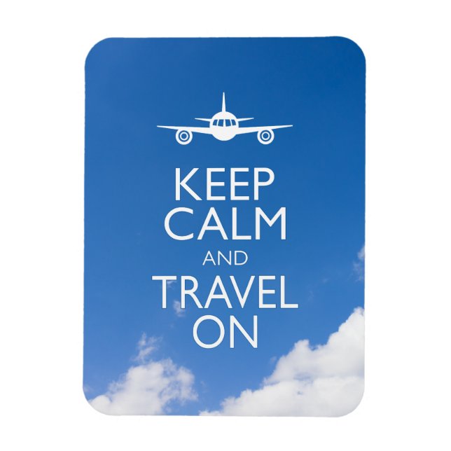CALM UND REISE behalten Magnet (Vertikal)