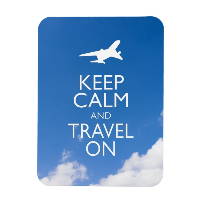 CALM UND REISE behalten Magnet (Vertikal)