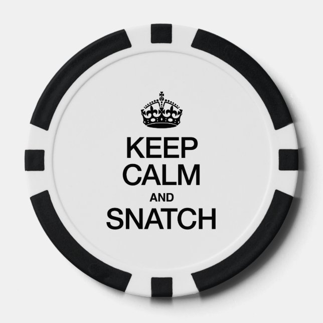 CALM UND SNATCH behalten Pokerchips (Vorderseite)