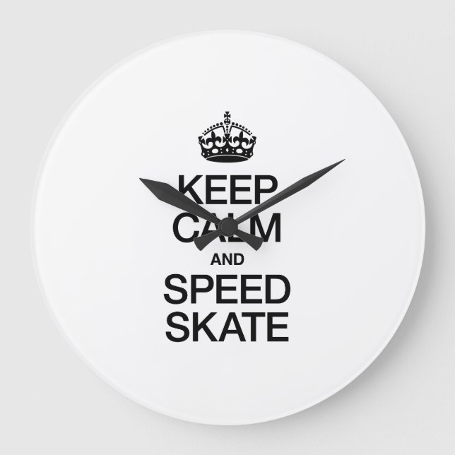 CALM- UND SPEED-SKATE behalten Große Wanduhr (Vorderseite)