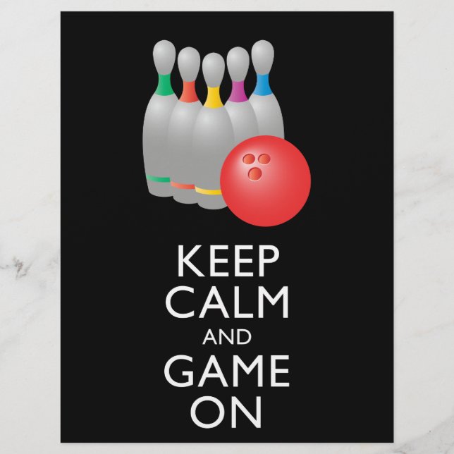 CALM UND SPIEL behalten - Bowling Flyer (Vorne)