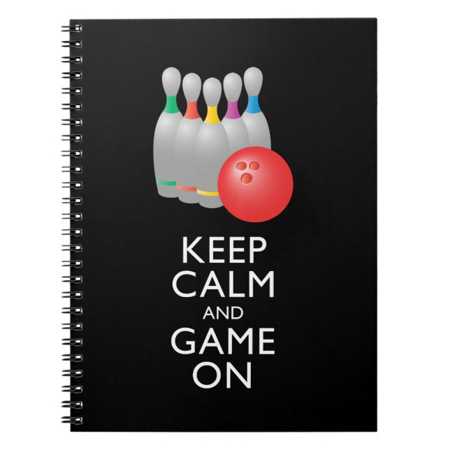 CALM UND SPIEL behalten - Bowling Notizblock (Vorderseite)