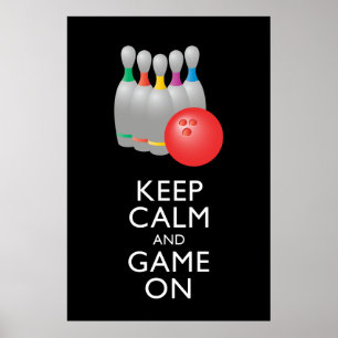 CALM UND SPIEL behalten - Bowling Poster