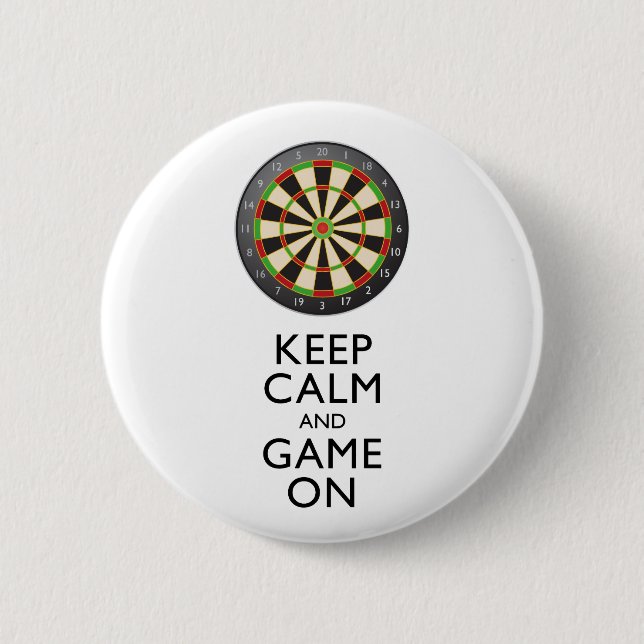 CALM UND SPIEL behalten - Dart Board Button (Vorderseite)