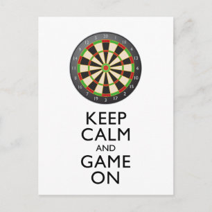 CALM UND SPIEL behalten - Dart Board Postkarte