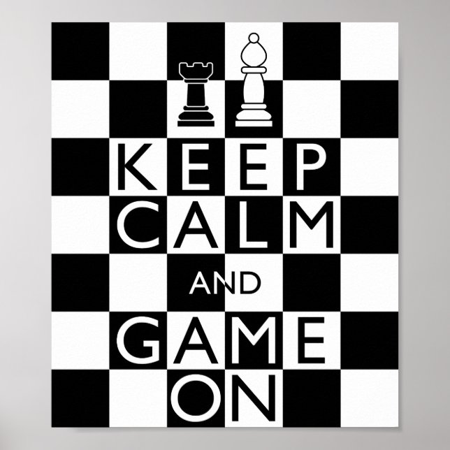 CALM UND SPIEL behalten - Schach Poster (Vorne)