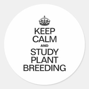 CALM- UND STUDIERENDE PFLANZE-BREEDING behalten Runder Aufkleber