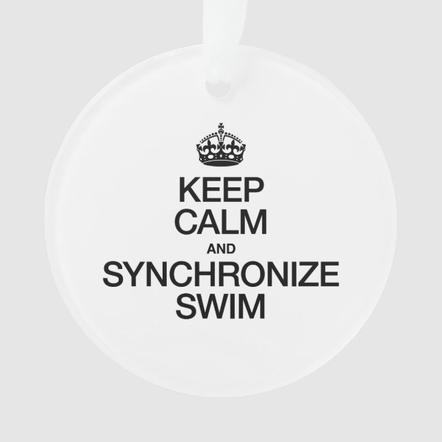 CALM UND SYNCHRONIZE SWIM behalten Ornament (Vorderseite)