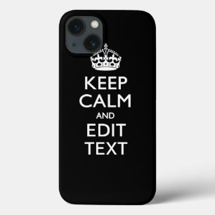 CALM UND Text auf Solid Black behalten Case-Mate iPhone Hülle
