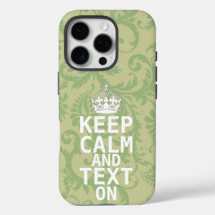 CALM UND Text behalten, aquamarine Farbe iPhone 16 Pro Hülle