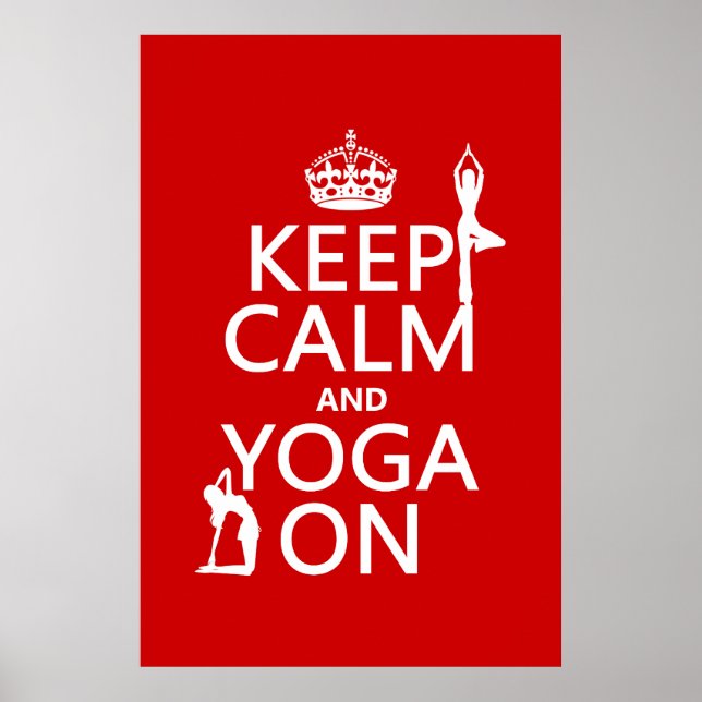 Calm und Yoga On behalten (Farben anpassen) Poster (Vorne)