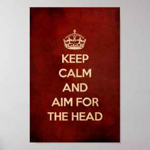 CALM UND ZIEL FÜR DEN ROTEN KOPF behalten Poster