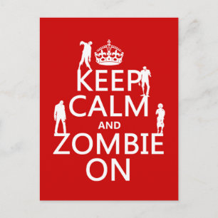 Calm und Zombie On behalten (in beliebiger Farbe) Postkarte