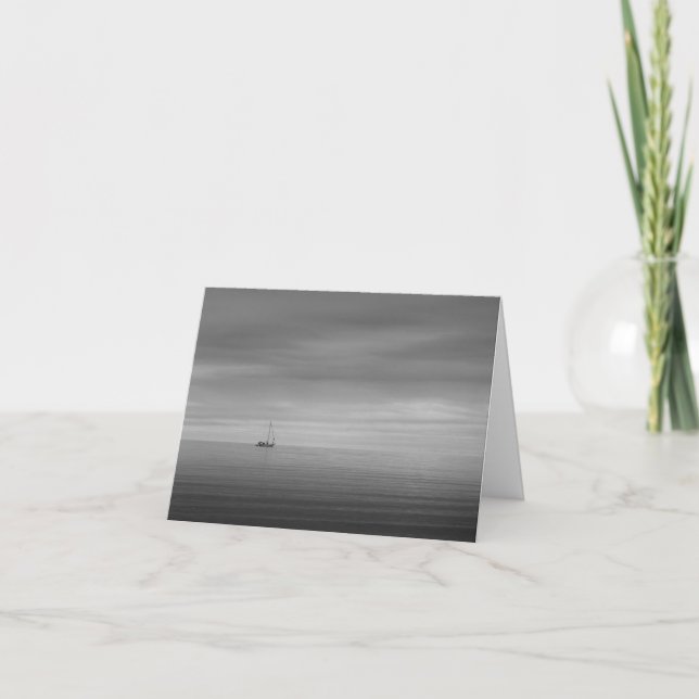 Calm Water Black and White Foto Note Card Dankeskarte (Vorderseite)