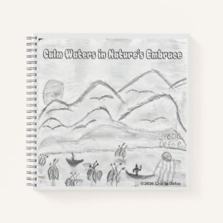 'Calm Waters in Nature's Embrace' Spiral Notebook Notizbuch