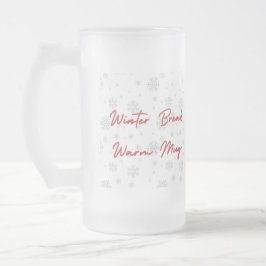 Calm Winter Mug – Cozy Minimal Design Mattglas Bierglas