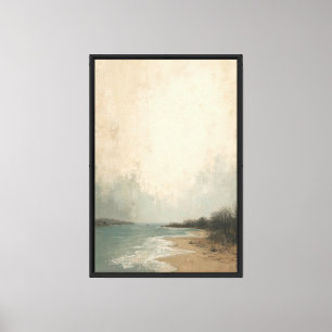 Calm Winter Shoreline Malerei Leinwanddruck