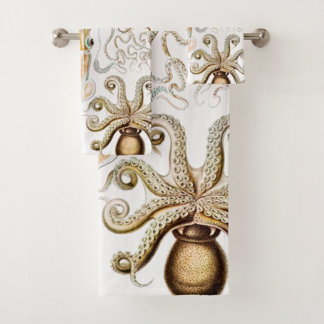 Calmar de poulpe, Gamochonia, par Ernst Haeckel (En situation)