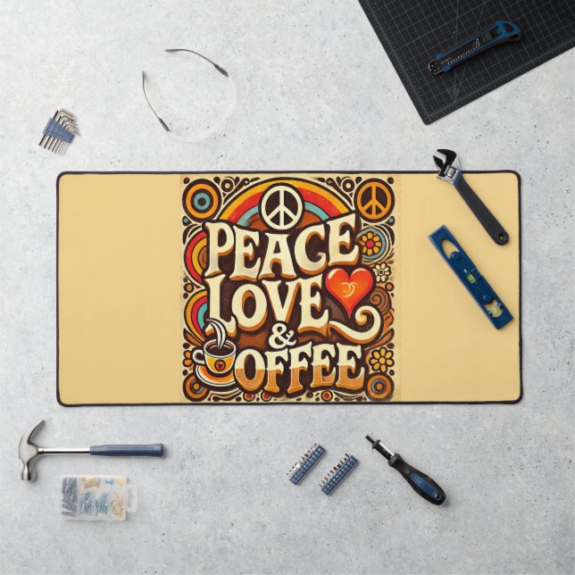Calme, Amour, Café Retro Mat (Poste de travail)