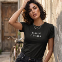 Calme Chaos - T-Shirt Femme Paradox Noir