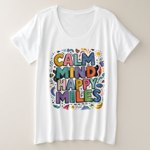 Calme d'Esprit Miles Heureux Tee de Motivation pou