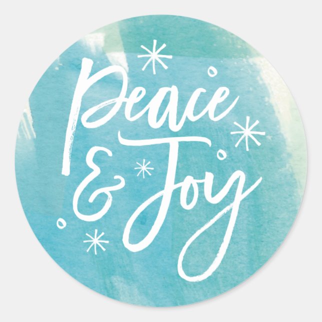 Calme et joie Snowflakes Sticker Aquarelle (Devant)