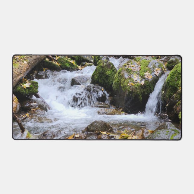 Calme vert automne cascade bureau Mat (Recto)