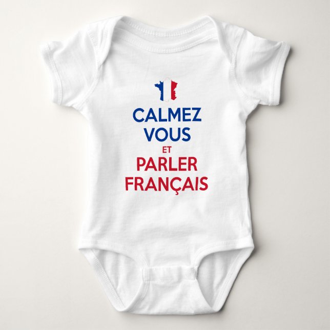 Calmez Vous et Parler Français Baby Strampler (Vorderseite)