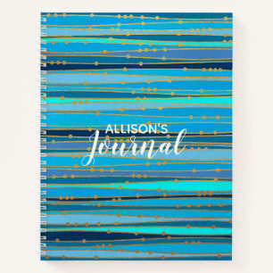 Calming Blue Zen Personalisierte Spirale Notizbuch