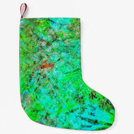 Calming green abstract christmas stocking,Smooth Kleiner Weihnachtsstrumpf