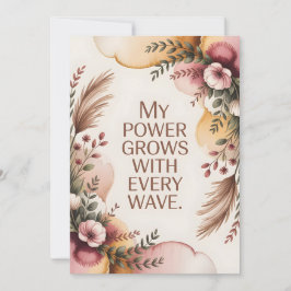 Calming Labor Wave Affirmation Art Feiertagskarte