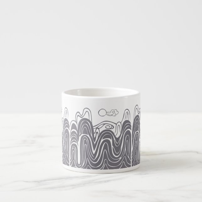 Calming Mountain View Espresso Cup Espressotasse (Vorderseite)