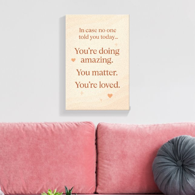 Calming Self Motivater - Heartwarming Canvas Print Leinwanddruck (Insitu (Wohnzimmer))