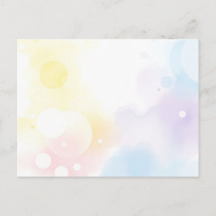 Calming Wasserfarbe mit Pastellblasen Postkarte