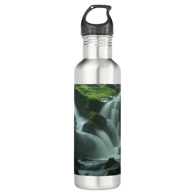 Calming Waterfall Edelstahlflasche (Vorderseite)