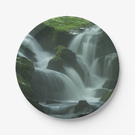 Calming Waterfall Pappteller